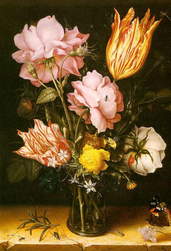 Berghe, Christoffel van den Bouquet of Flowers on a Stone Ledge Spain oil painting art